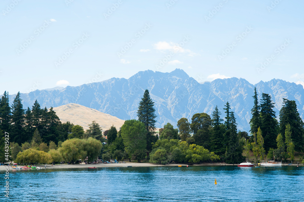 Scenic Lake Wakatipu at Queenstown