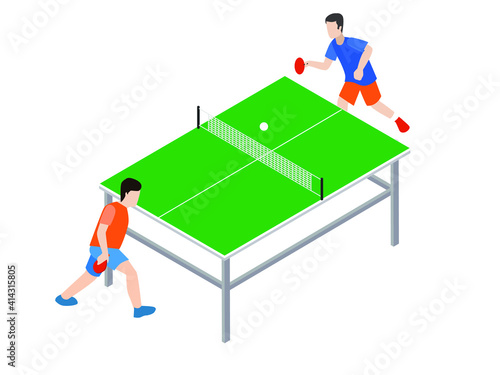 Table tennis sport isometric 3d vector concept for banner, website, illustration, landing page, flyer, etc.
