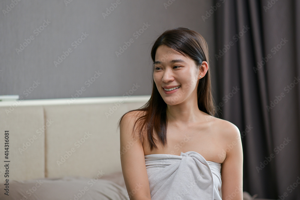 Beautiful indian girl with perfect skin touching face, crop Beautiful indian girl with perfect skin touching face, crop