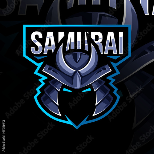 Samurai mascot logo esport design