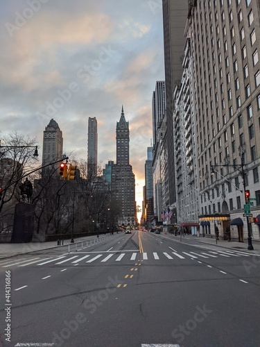 Sunrise in Midtown Manhattan, New York - January 2021