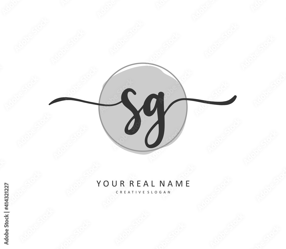 SG Initial letter handwriting and signature logo. A concept handwriting initial logo with template element. SG Initial letter handwriting and signature logo. A concept handwriting initial logo with template element.