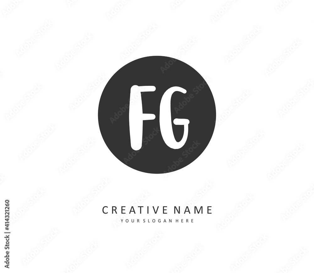 FG Initial letter handwriting and signature logo. A concept handwriting initial logo with template element. FG Initial letter handwriting and signature logo. A concept handwriting initial logo with template element.