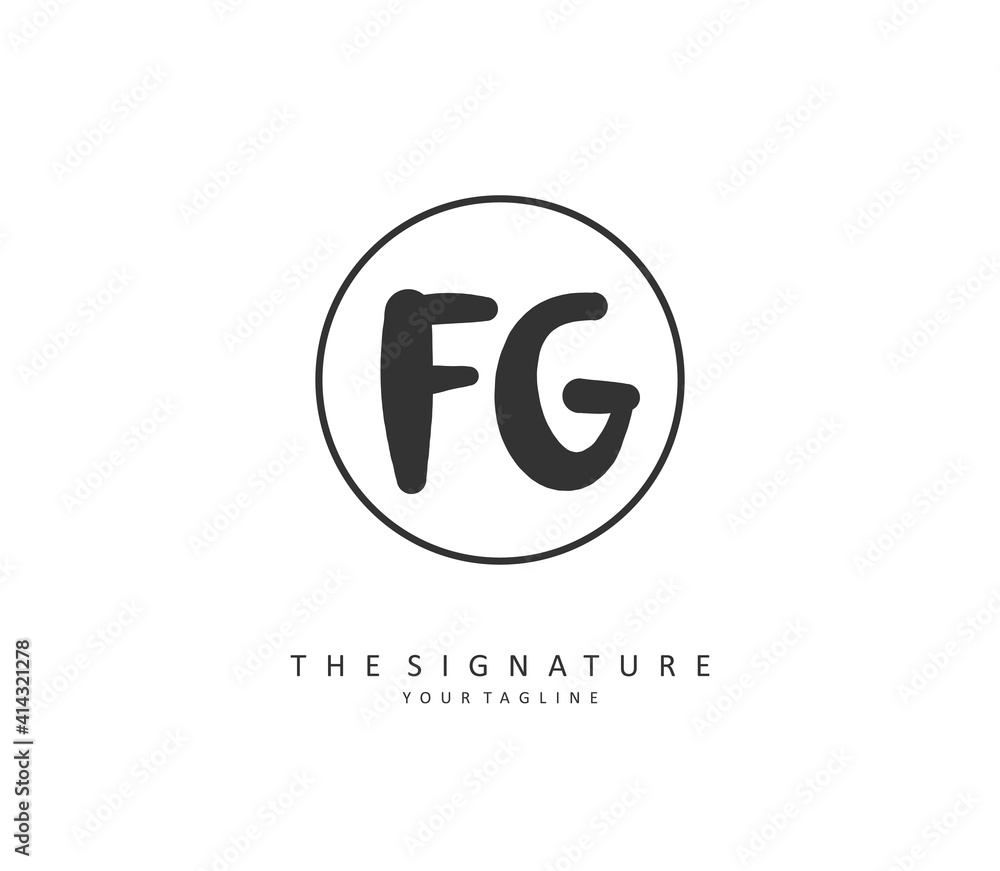 FG Initial letter handwriting and signature logo. A concept handwriting initial logo with template element. FG Initial letter handwriting and signature logo. A concept handwriting initial logo with template element.