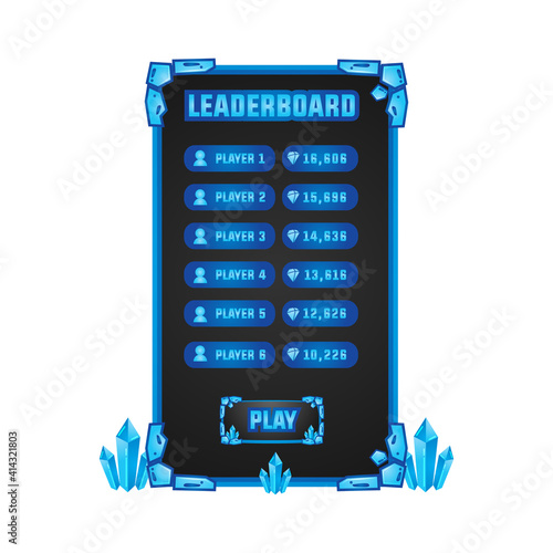 Ice leaderboard design concept vector isolated on white background