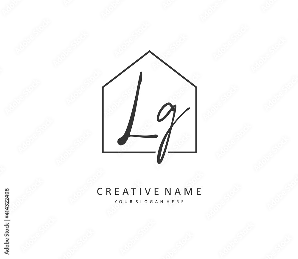 LG Initial letter handwriting and signature logo. A concept handwriting initial logo with template element. LG Initial letter handwriting and signature logo. A concept handwriting initial logo with template element.