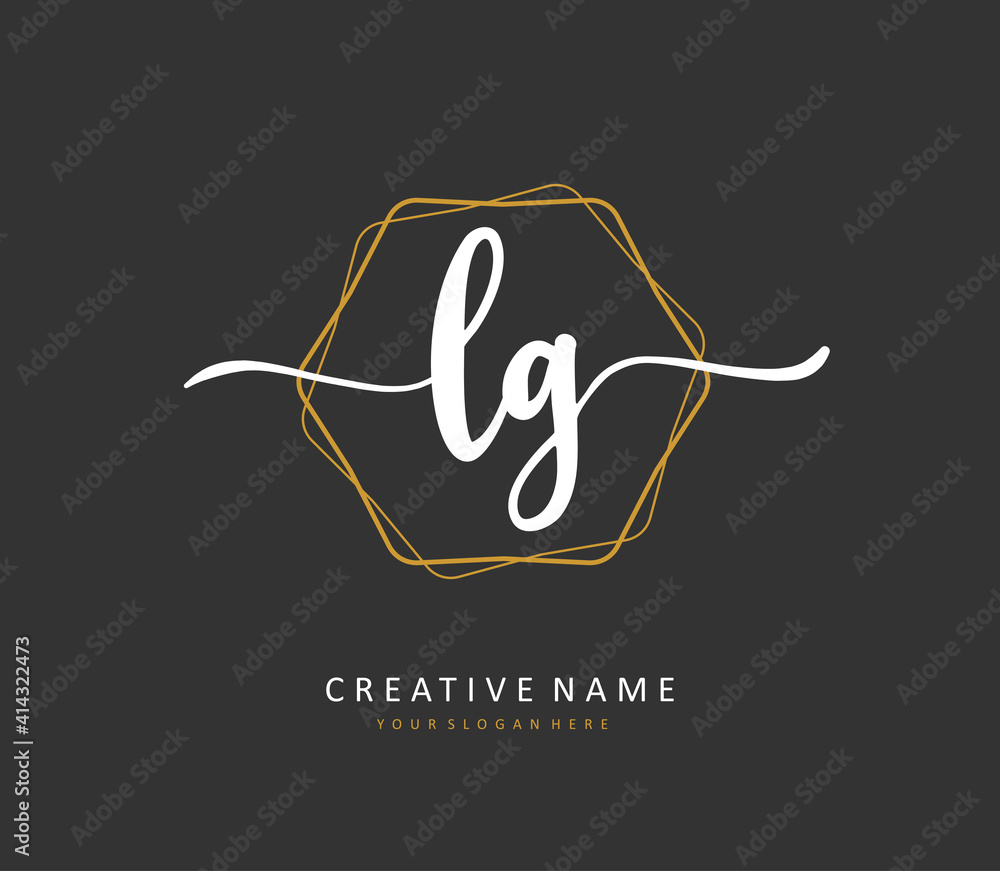 LG Initial letter handwriting and signature logo. A concept handwriting initial logo with template element. LG Initial letter handwriting and signature logo. A concept handwriting initial logo with template element.