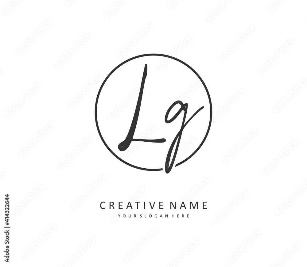 LG Initial letter handwriting and signature logo. A concept handwriting initial logo with template element. LG Initial letter handwriting and signature logo. A concept handwriting initial logo with template element.