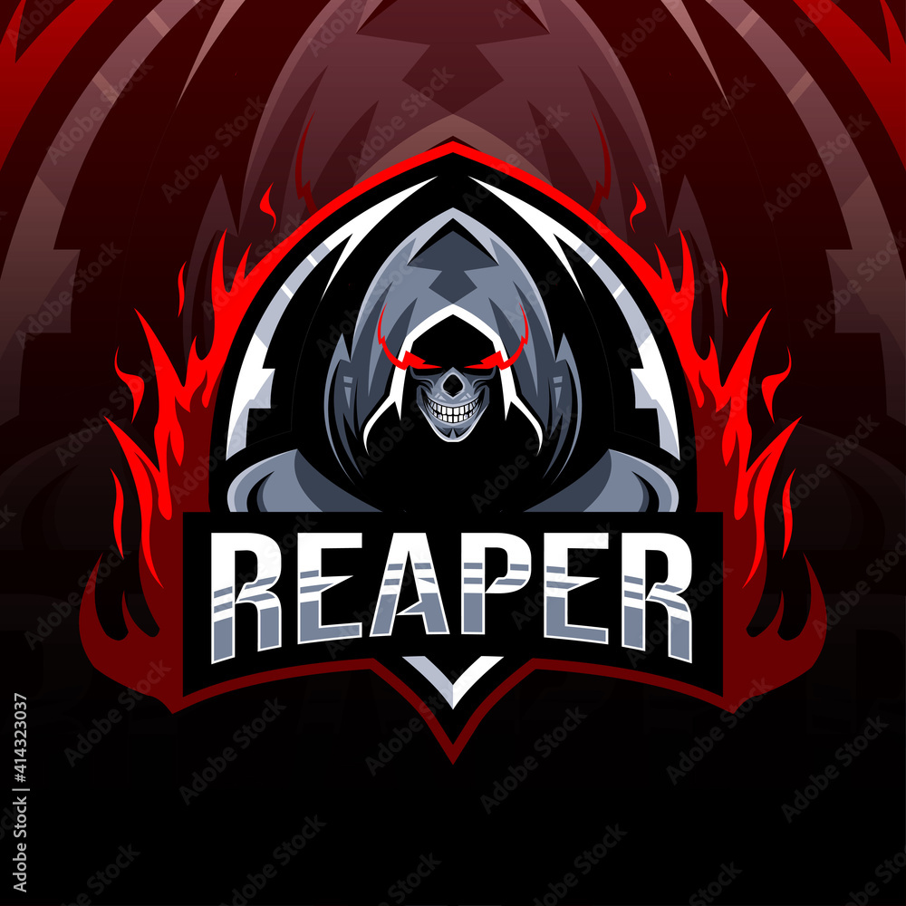 Reaper mascot logo template design Stock Vector Adobe Stock Reaper mascot logo template design Stock Vector Adobe Stock