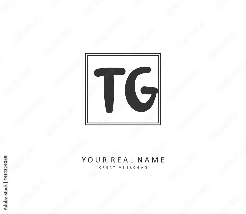 TG Initial letter handwriting and signature logo. A concept handwriting initial logo with template element. TG Initial letter handwriting and signature logo. A concept handwriting initial logo with template element.