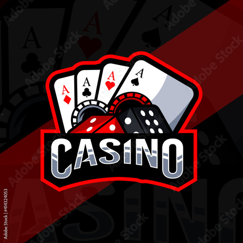Casino mascot logo esport template