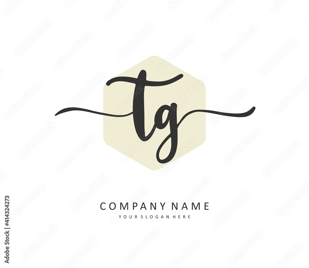 TG Initial letter handwriting and signature logo. A concept handwriting initial logo with template element. TG Initial letter handwriting and signature logo. A concept handwriting initial logo with template element.