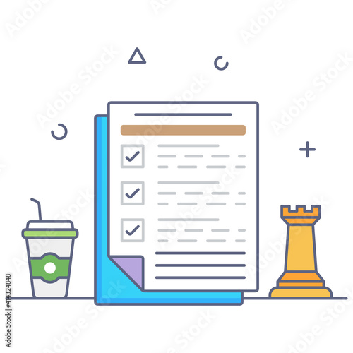 
Action list icon in trendy design vector 
