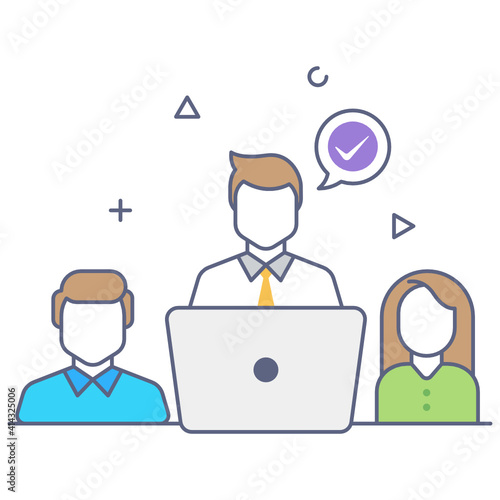 
Delegating tasks icon, editable vector 
