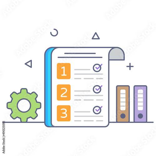 
Editable flat outline design of task priorities 
