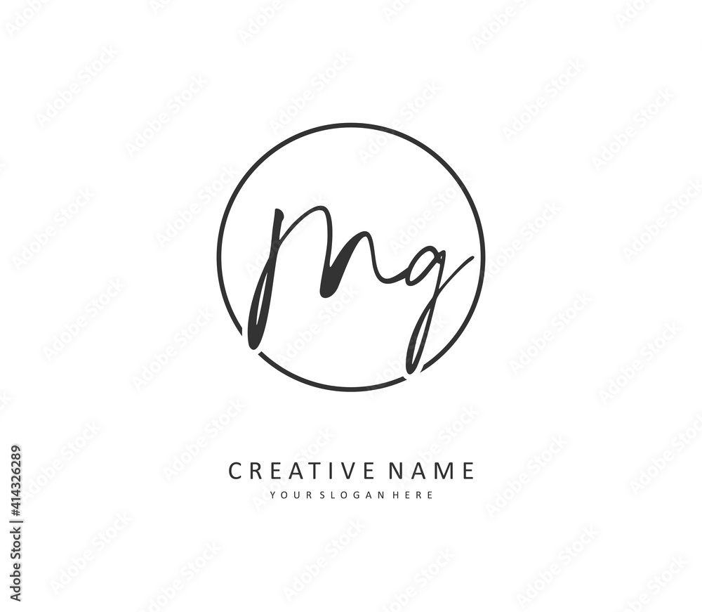 MG Initial letter handwriting and signature logo. A concept handwriting initial logo with template element. MG Initial letter handwriting and signature logo. A concept handwriting initial logo with template element.