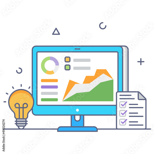 
Conceptual flat design of online business icon
