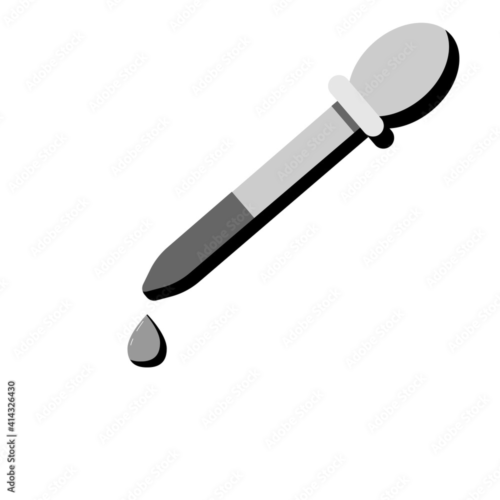 Pipette for medicine in hand drawn doodle style isolated on white background. Vector stock outline illustration. Pipette for medicine in hand drawn doodle style isolated on white background. Vector stock outline illustration.