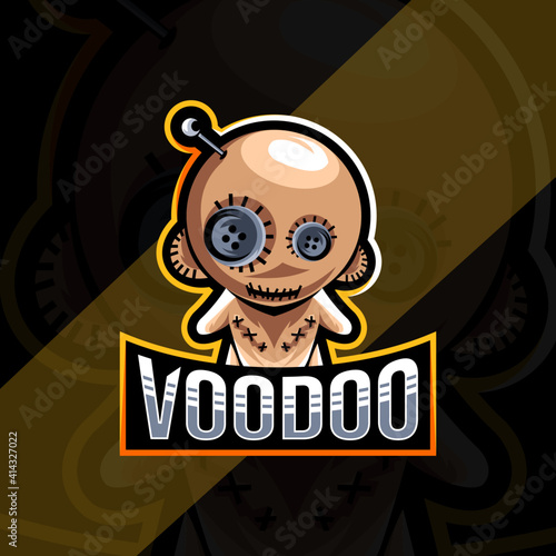 Voodoo mascot logo esport template