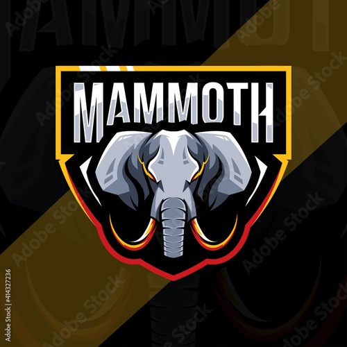 Mammoth mascot logo esport design