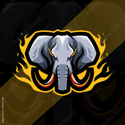 Mammoth mascot logo esport design