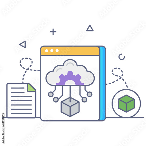 
Predictive modeling icon, editable vector 
