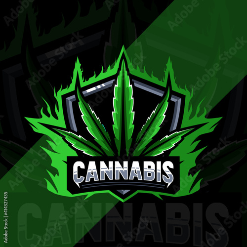 Cannabis mascot logo design