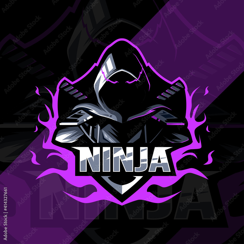 Premium Vector, Ninja esport gaming logo
