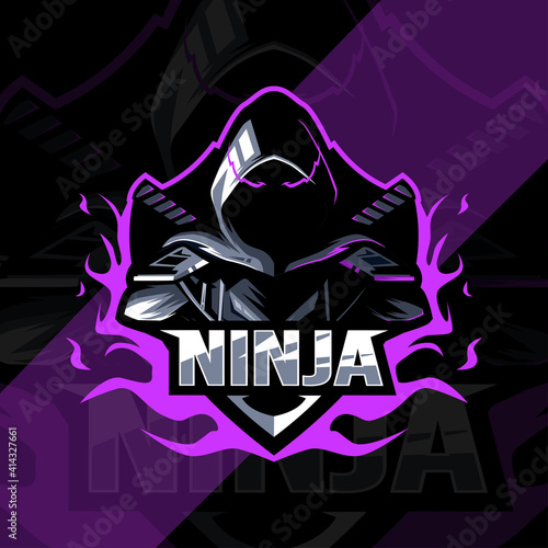 Ninja mascot logo esport design