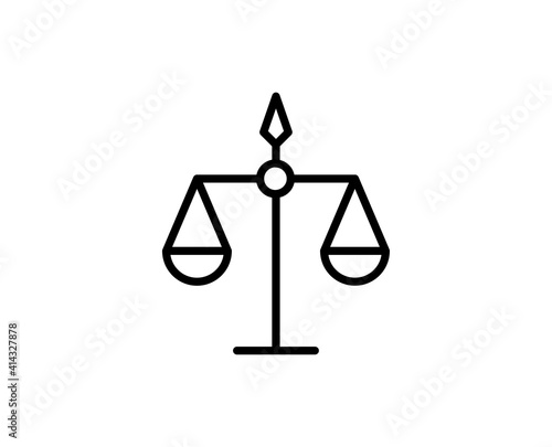 Libra flat icon. Thin line signs for design logo, visit card, etc. Single high-quality outline symbol for web design or mobile app. Libra outline pictogram.