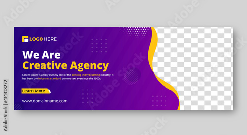 Facebook cover photo design vector templates