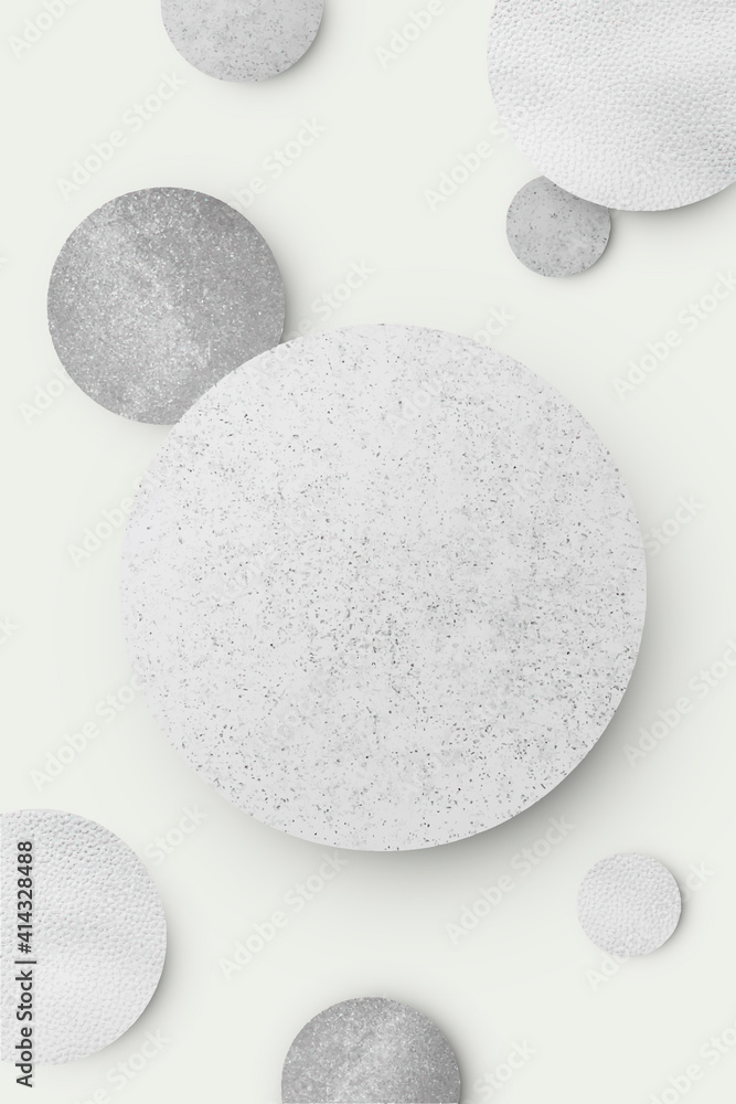 Shimmery silver round pattern background vector Shimmery silver round pattern background vector