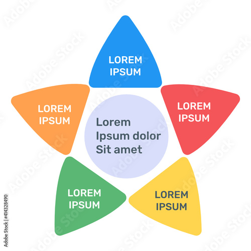 
A trendy flat icon denoting floral diagram

