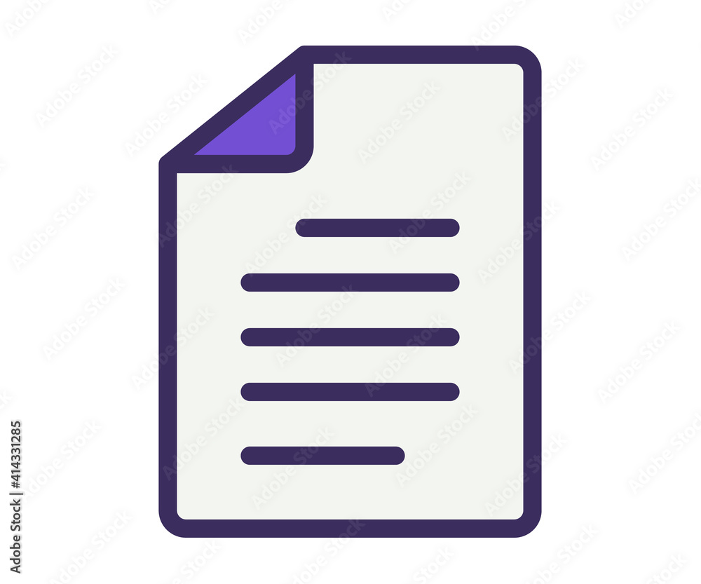 paper document file single isolated icon with filled line style paper document file single isolated icon with filled line style