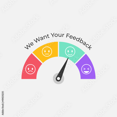 Customer feedback meter symbol illustration