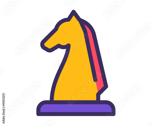 strategy strategist chess single isolated icon with filled line style