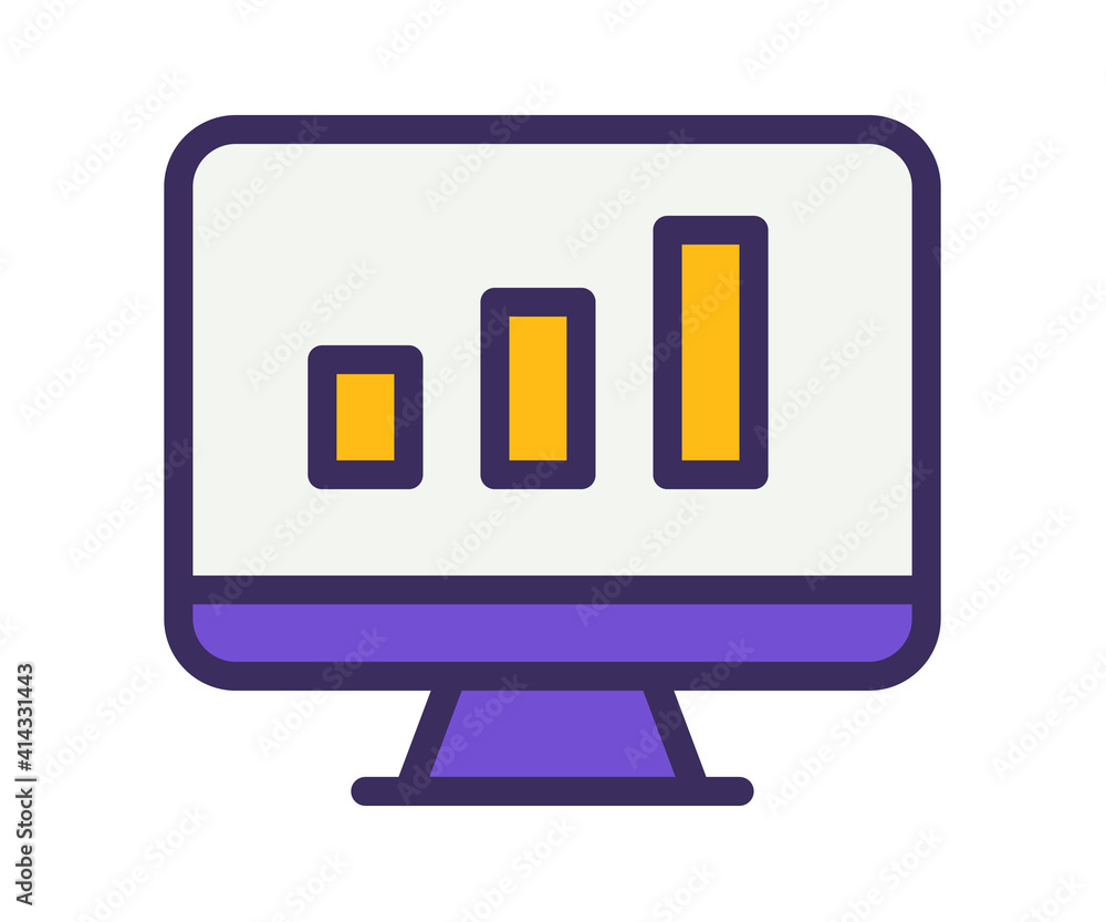 monitor statistic dashboard single isolated icon with filled line style monitor statistic dashboard single isolated icon with filled line style
