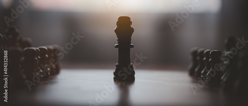 Fotografia chess board game concept of business ideas and competition and stratagy plan suc