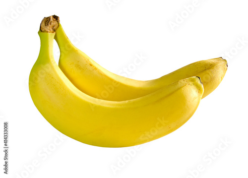 2 isolated banana on white background