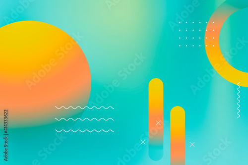 Colorful vibrant summer poster vector