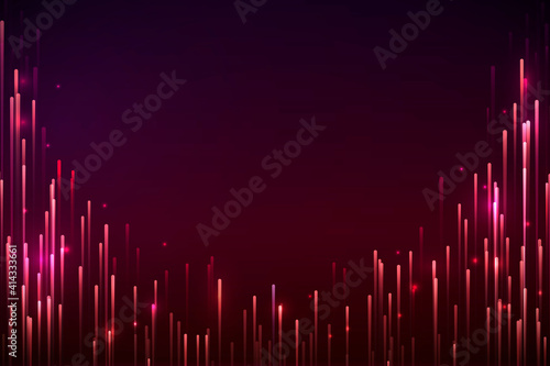 Red neon meteor background design vector