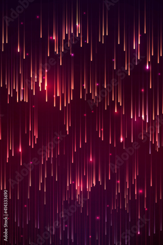 Red neon meteor background design vector