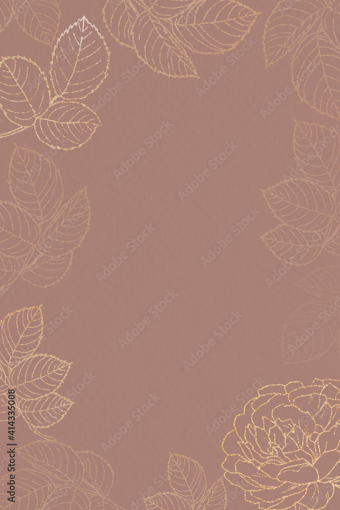 Blank golden floral frame vector Blank golden floral frame vector