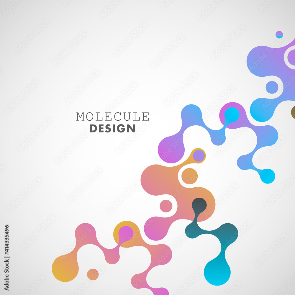 Abstract volumetric purple molecules white background Abstract volumetric purple molecules white background