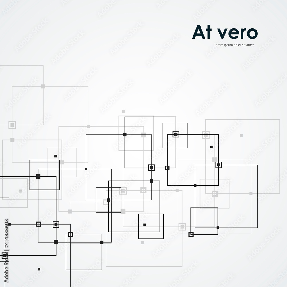Modern technology illustration with square mesh. Digital geometric abstraction with lines points Modern technology illustration with square mesh. Digital geometric abstraction with lines points