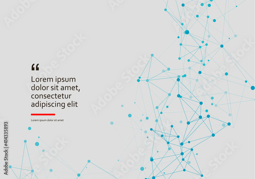 Abstract connection dots lines. Communication science technology background. Vector illustration