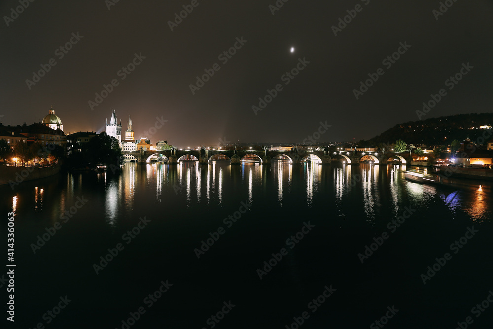 night view of the town of porto country
