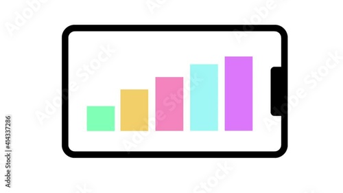 Wallpaper Mural business colored graph animation Torontodigital.ca