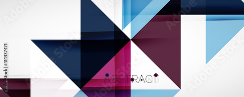 Geometric abstract background. Techno color triangle shapes. Vector illustration for covers  banners  flyers and posters and other designs