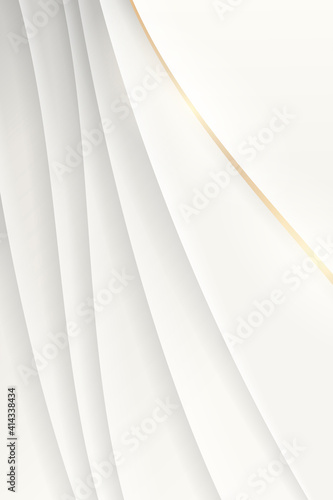 White abstract wavy background vector